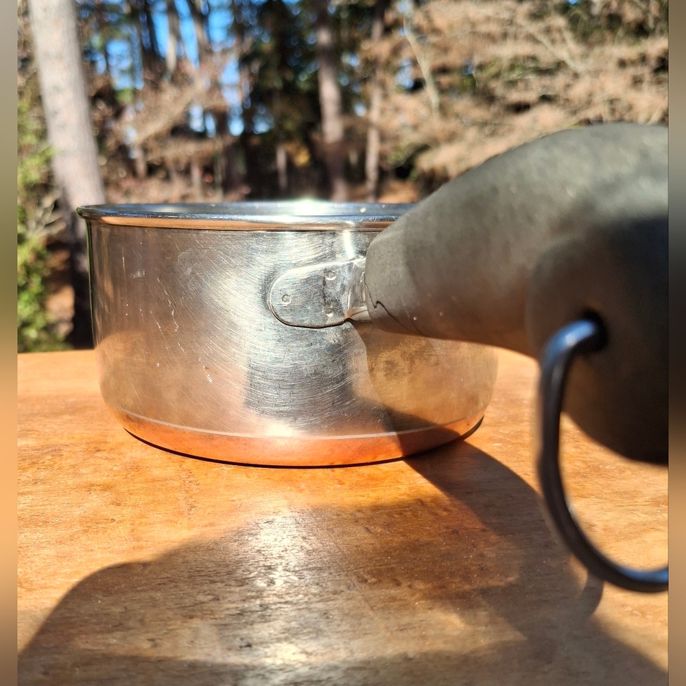 VTG 70's 1 Quart Revere Ware Stainless Steel & Copper Clad Pot -No Lid - Picture 5 of 10